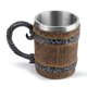thumbnail image 5 of Jarra de cerveza de barril de madera de acero inoxidable, taza de café para acampar, artículos para beber para el hogar Estilo 2 perfke Taza de café de cerveza de barra de madera, 5 of 9