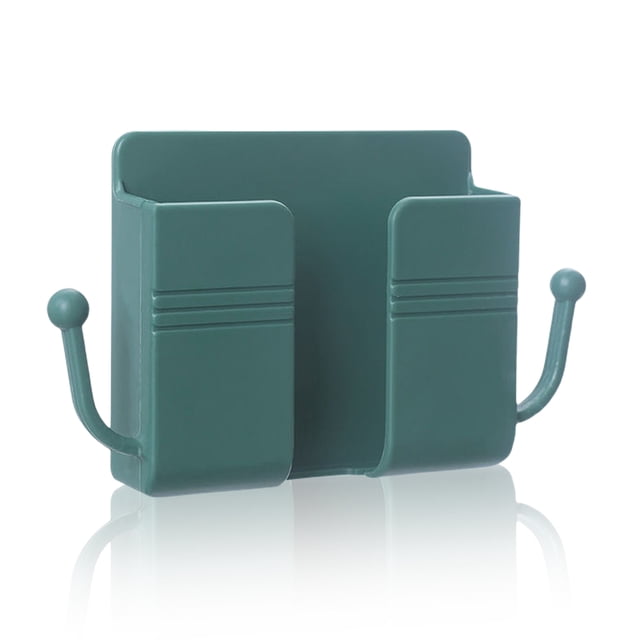 Wosthever Soporte de teléfono montado en la pared Organizador autoadhesivo de perforación libre Llavero multifuncional Caja de almacenamiento Almacenamiento y organización del hogar Verde