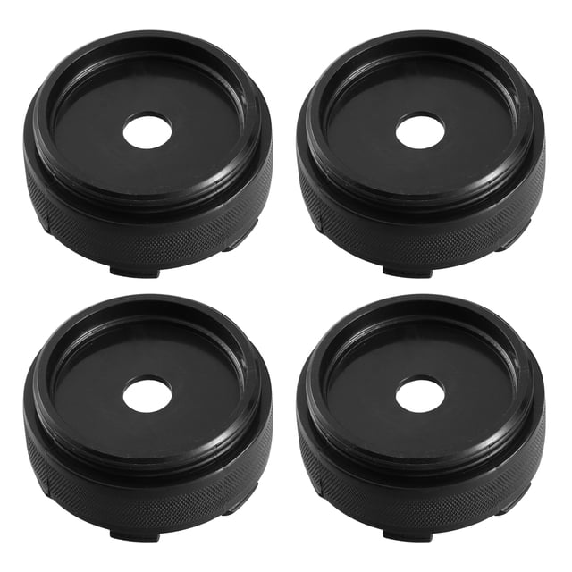 62mm 6 Clips Rueda Llanta Cubierta Central Tapas Negras - 4uds