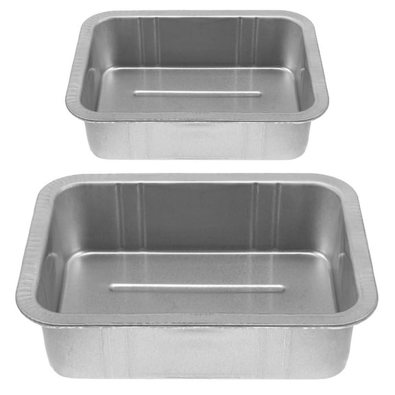OUNONA Steel Drain Pan Set, , Construction, Large Capacity, Easy to Clean, 2 Pieces for Vehicle Maintenance