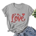 thumbnail image 6 of VKOYWKM Womens Valentine T Shirts Romantic Love Heart Graphic Tee Tops Short Sleeve Casual Crew Neck Love Heart T-Shirts Happy Valentines Day Shirts, 6 of 6