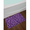 thumbnail image 2 of Geometric Bath Mat, Triangle Grid Pattern Mosaic Tile in Lavender Plum Purple Amethyst Tones of Color, Plush Bathroom Decor Mat with Non Slip Backing, 29.5" X 17.5", Multicolor, by Ambesonne, 2 of 2