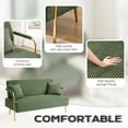 thumbnail image 4 of Wiilayok 58.6" Loveseat Sofa,Modern Corduroy Loveseat Sofa Couch with Gold Metal Legs&2 Pillows,Thick Padded 2 Seater Sofa for Living Room Apartment,Small Spaces,Dark Green, 4 of 9