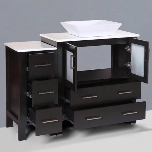 LessCare Modern 60'' Single Bathroom Vanity Set with Mirror