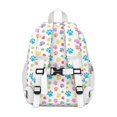 thumbnail image 3 of Pets Paws Print Colorful Backpack for School,Cute School Bag,Schoolbag with Adjustable Shoulder Straps & Padded Back,15"x11.42"x5.5", 3 of 6