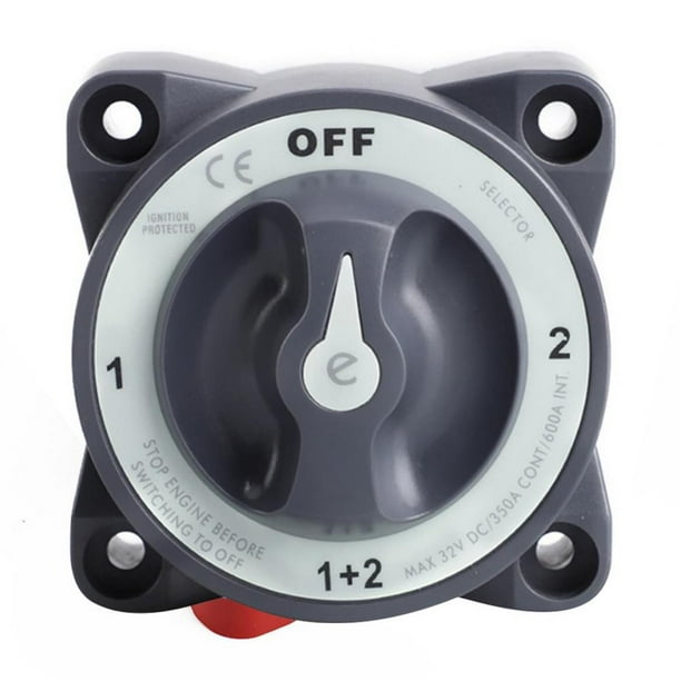 4 Position 32V 350 Amp ESeries Waterproof Ignition Protected Marine Boat Dual Battery Isolator