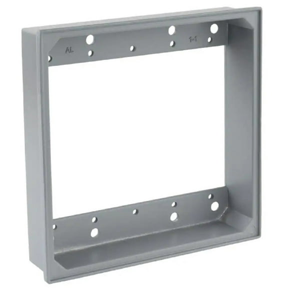 Commercial Electric WDE000G Gray 2-Gang Weatherproof Extension Box Cast Metal
