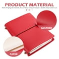 thumbnail image 3 of Miangastore Bloc-Notes Cuir Rouge Lot de 1 5.3X4.1In, 3 of 8