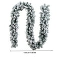 thumbnail image 3 of DAMAI 5.9ft Flocked Christmas Garland Artificial Snowy Greenery Pine Garland White Winter Frosted Spruce Hanging Vine Realistic DIY-Friendly Flexible PVC Garland for Mantel, Front Door, Window, 3 of 9