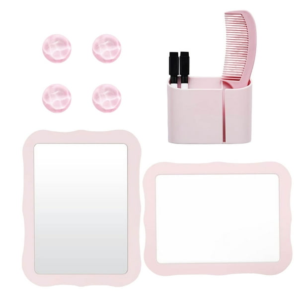 Juego de 10 accesorios para armario de almacenamiento, set de maquillaje, armario decorativo con portalápices, pizarra blanca y peine
