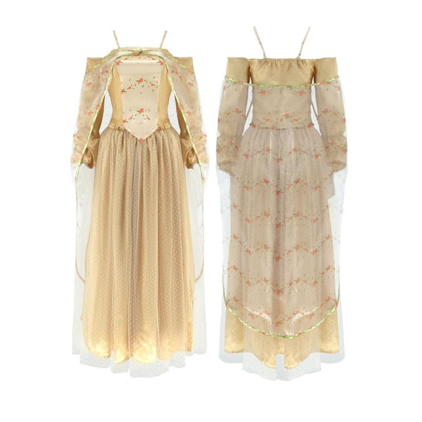 Vestido amarillo Padme Amidala de XCDAHAIL para mujer, para cosplay, talla S