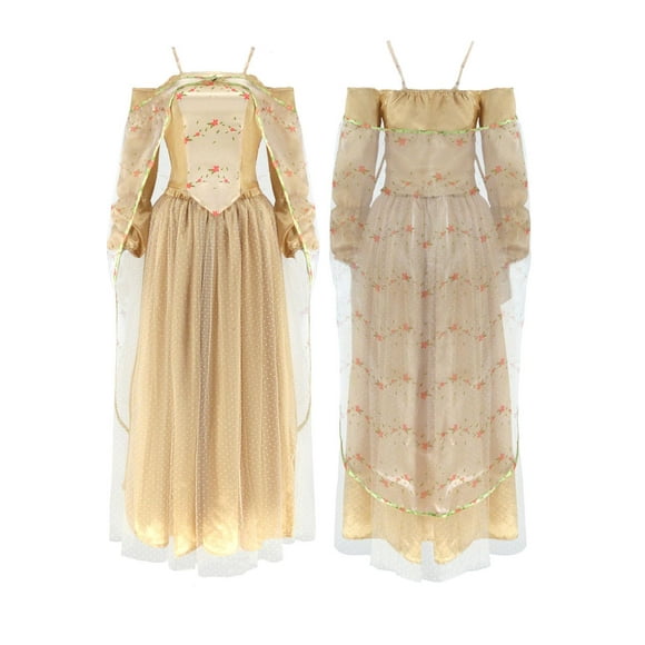 Vestido amarillo Padme Amidala de XCDAHAIL para mujer, para cosplay, talla S