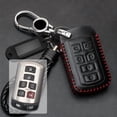 thumbnail image 3 of Car Key Fob Cover Case Protector Leather Car Key Cover 6 Buttons Remote Smart Shell Case Fob For Toyota Sienna, 3 of 6