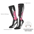 thumbnail image 4 of Wukai Ribbon Breast Cancer Awareness for Contrast Color Stockings, Sports Fitness Adult Long Socks, Unisex, 4 of 6