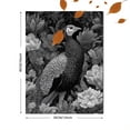 thumbnail image 3 of Elegant Peacock & Floral Canvas Print Wall Art for Living Room Office Hotel Dining Room, 3 of 8