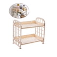 thumbnail image 1 of Estante de almacenamiento de plástico para baño de 2 capas, estante de cocina para inodoro, organizador de cosméticos para artículos diversos Almacenamiento y organización del hogar Beige Bearachild HA000843-04B, 1 of 1
