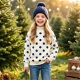 thumbnail image 4 of Grblisyd Girls Polka Dot Sweatshirts Cute Mock Neck Long Sleeve Pullover Tops Fashion Loose Casual Fall Spring Clothing, 4 of 7
