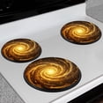 thumbnail image 2 of BaHomeck Electric Stove Burner Covers Set of 4,Round Metal Gas Stove Burner Covers 8 Inch and 10 Inch,Kitchen Decor,Spiral Galaxy With Golden Light Set Against The Backdrop Of Space, 2 of 2