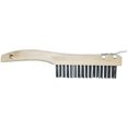 thumbnail image 1 of Wire Brush with Scraper, Wood Handle, 4 x 15 Rows - WBS416, 1 of 2