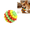 Green, variant on Multicolor Dog Toy Ball, Interactive Teething Chew Ball for Small Medium Large Dogs, Teeth Cleaning Toy for Exercise Play to Keep Dogs Busy and Entertained