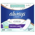 thumbnail image 6 of Always Premium Cotton Thin Daily Liners, Regular, 200 CT, 6 of 6
