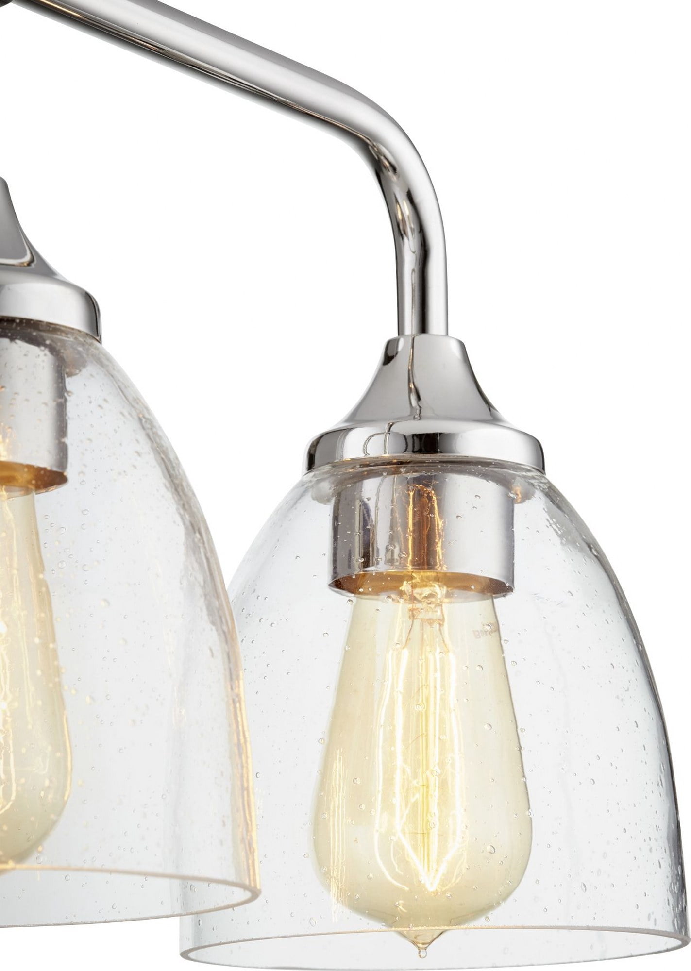 Quorum Lighting Enclave Glass 3-Light Polished Nickel Vanity Fixture