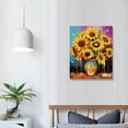 thumbnail image 3 of JEUXUS  Flower Canvas Wall Art Graffiti Flower Canvas Print PictureWall Decor Banksy Floral Painting Modern Contemporary Street Art for Living Room Bedroom, 3 of 4