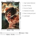 thumbnail image 2 of Attack on Titan Poster Scroll Poster Art Prints Home Decoration Wall Hanging Canvas Art for Dorm Bedroom Living Room Gift for Japanese Anime Fans, 2 of 8