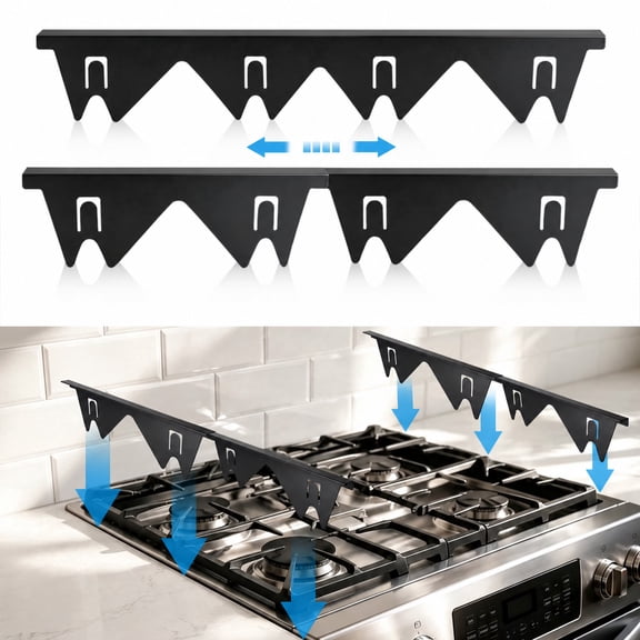 EEEkit 2pcs Stainless Steel Stove Gap Covers, Stove Gap Filler for Kitchen, Adjustable Length 13.8" to 27.5"