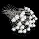 thumbnail image 2 of Horquillas para el pelo con perlas de boda para peinado de novia, 40 unidades, horquillas de cristal con flores para accesorios de pelo de novia y baile de graduación, horquillas en forma de, 2 of 5