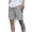 Gray, variant on Men's Cargo Shorts Casual Twill Solid Color Fashion Pockets Drawstring Elastic Waist And Comfortable Shorts Cargo Pant Olive Green