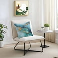 thumbnail image 3 of Turquoise Gold Marble Outdoor Pillow Covers Pack of 2 Modern Turquoise Blue Abstract Waterproof Throw Pillow Covers Decorative Cushion Cases for Patio Garden Tent Balcony Couch 16x16 inch, 3 of 8
