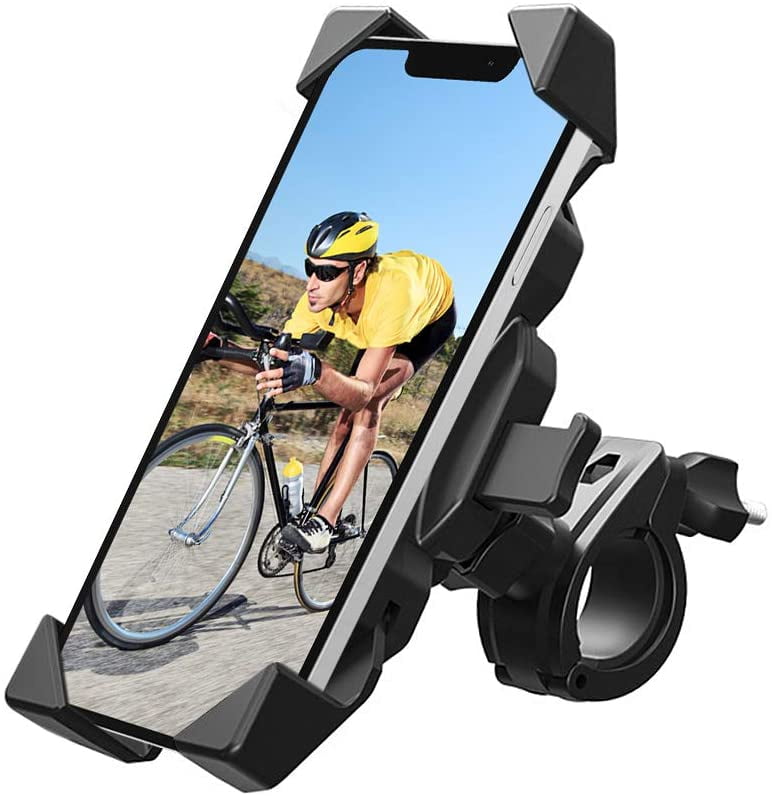 MYSBIKER Bicycle Handlebar Cell Phone Clamp with 360° Rotation for 4' - 6.5' Cellphone
