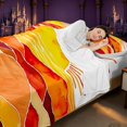 thumbnail image 4 of Homewish Cartoon Minimalism Bed Sheets for Kids, Sun Sea Wave Full Size Sheets, 4 Pieces, 1 Flat Sheet, 1 Fitted Sheet and 2 Pillowcases, 4 of 6