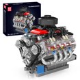thumbnail image 1 of Kit de maquetas de motor Mould King 10171 V8 con motor 487 piezas, 1 of 6