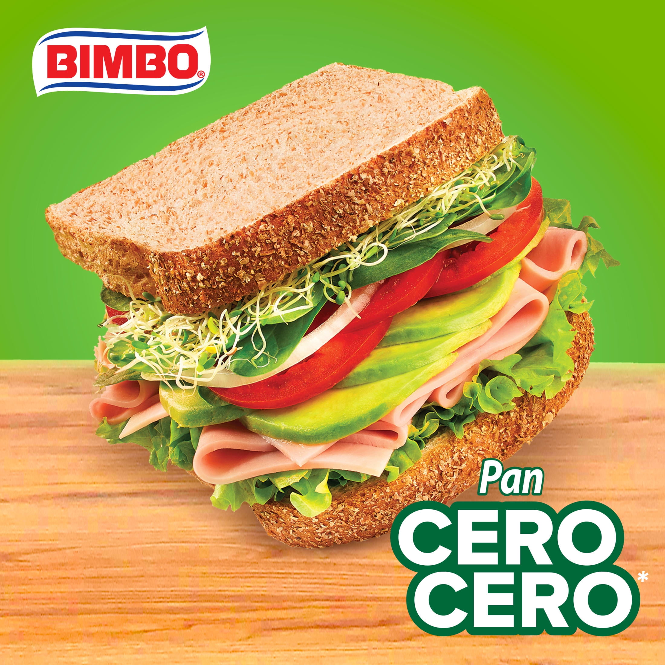 Bimbo Cero Cero Wheat Bran Bread, 21.52 oz