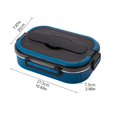 thumbnail image 2 of FeiraDeVaidade Lunch Box Student Bento Box Stainless Steel Lunch Box Insulation Division Box Office Worker Portable Lunch Box, 2 of 6