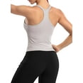thumbnail image 5 of Sociala Women's Slim Straps Cropped Tops Scoop Neck Ribbed Tank Tops Built in Bra, 5 of 5