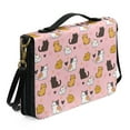 thumbnail image 2 of FOR U DESIGNS Cute Cat Bible Bags for Women Portable Sturdy Bible Protective Carrier Size Medium Stylish PU Leather Bible Bag Waterproof Crossbody Bible Bag for Bible Study Religious, 2 of 7