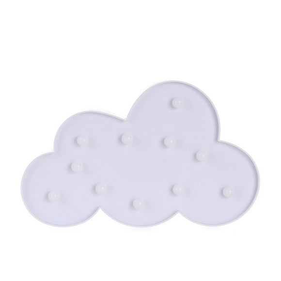 Homeholiday Cloud Shape LED Light Blue/White Plast IP42 Lamp Home Bedroom Living Room Wall Decor Battery Powered