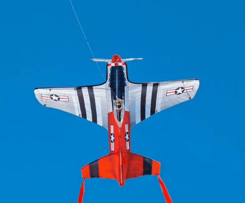 3-D P-51 Mustang SuperSized Nylon Kite 60 inch Wingspan