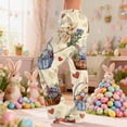 thumbnail image 2 of Fabrcox Easter Pajama Pants Women Cute Drawstring Wide Leg Sleep Pants Women Egg Bunny Print Holiday Cozy Womans Lounge Pants, 2 of 5