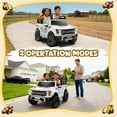 thumbnail image 5 of Ford F150 Raptor 2-Seater 24V Ride on Toys Car for Toddlers with Remote Control, Power Truck Wheels, Electric Car for Kids Ages 3-8, Bluetooth, Suspension, Gift for Christmas & Birthday, White, 5 of 9