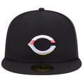 thumbnail image 2 of Men's New Era Black Cincinnati Reds Multi-Color Pack 59FIFTY Fitted Hat, 2 of 6