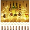 thumbnail image 1 of Luces Aluan Cork para botellas, paquete de 10 unidades, LED de color blanco cálido de 2 m, 1 of 7