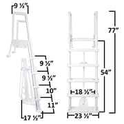 Aqua Select Heavy Duty Resin In-Pool Ladder w/ Entrapment Barrier for Above Ground Pools