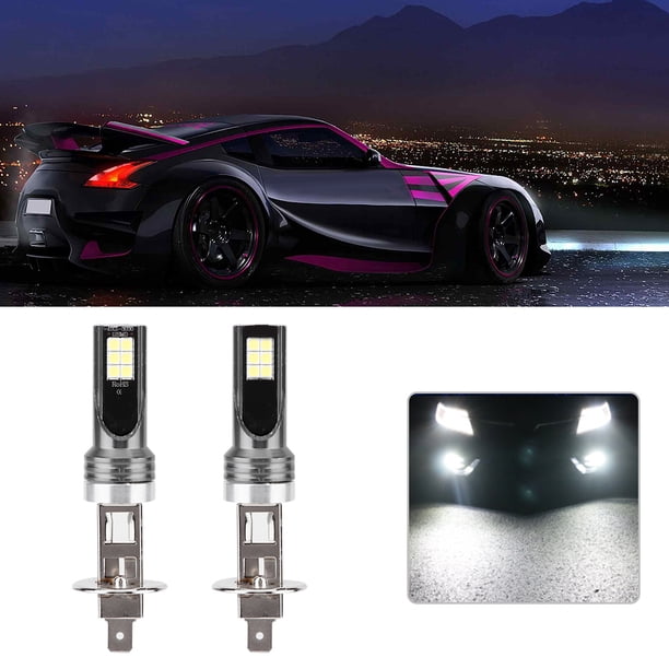 Faros delanteros para coche BuyWeek 2 unidades 3030-12 LED H1 24 W luz antiniebla