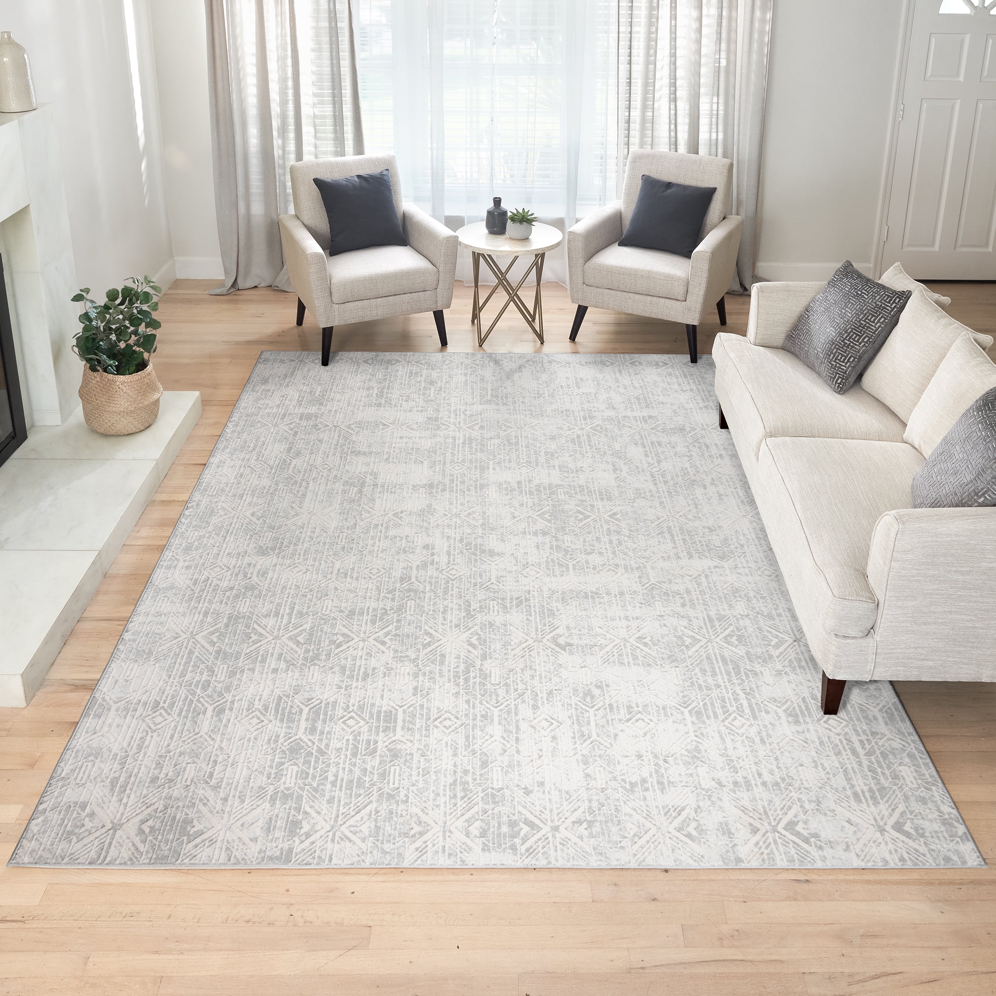 Gertmenian Ethan Marion Modern Abstract Ivory Area Rug, 5x7