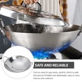 thumbnail image 3 of 2Pcs Kitchen Cooking Pan Stainless Steel Wok Pan Stainless Steel Pan Reusable Wok Pan Home Cookware, 3 of 9