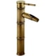 thumbnail image 1 of Grifo de baño alto, grifo mezclador para lavabo en cascada, grifo mezclador para lavabo alto, grifo de un solo orificio disponible con agua fría y caliente, grifo mezclador de bambú, 3 juntas de boca, 1 of 5